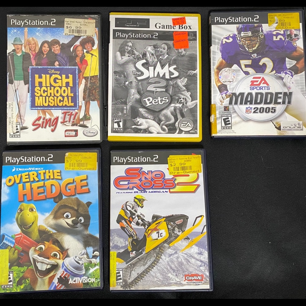 5 pack PlayStation 2 Games.